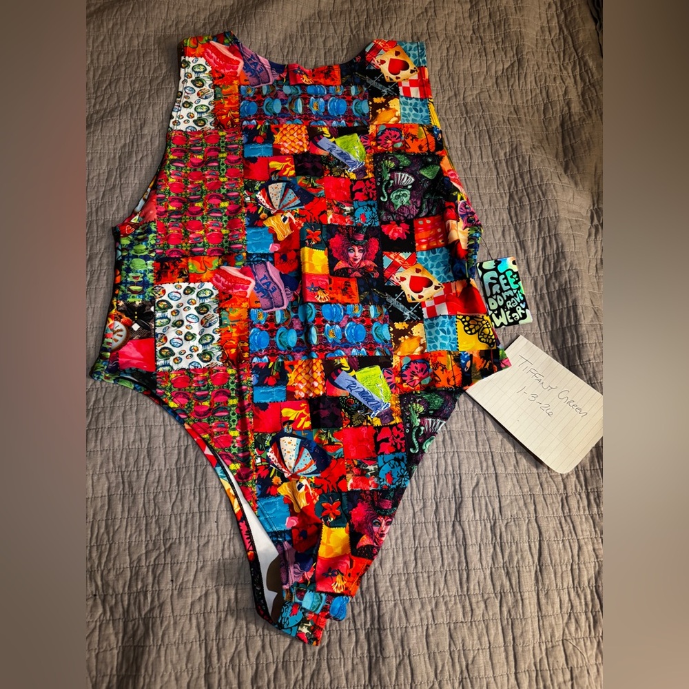 Freedom Rave Wear - Madness sideboob bodysuit - NWT - 2x